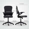 thumbnail image 3 of HOMCOM Ergonomic Office Chair, Desk Chair with Lumbar Support, Black, 3 of 10
