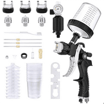 Air Sprayer Paint with 1.4/1.7/2mm Nozzles&Air Compressor Regulator