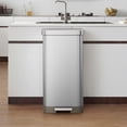 thumbnail image 4 of EKO Hudson Kitchen Trash Can, 20 Gallon Stainless Steel Rectangular Hands Free Step Lid Garbage Bin, Matte Silver, 4 of 6