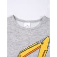 thumbnail image 6 of ATAIKU 3-12Y Boys Pajamas Set Sleeves Top and Pants 2 Pieces Summer Pjs Set Kid Excavator Sleepwear, 6 of 12