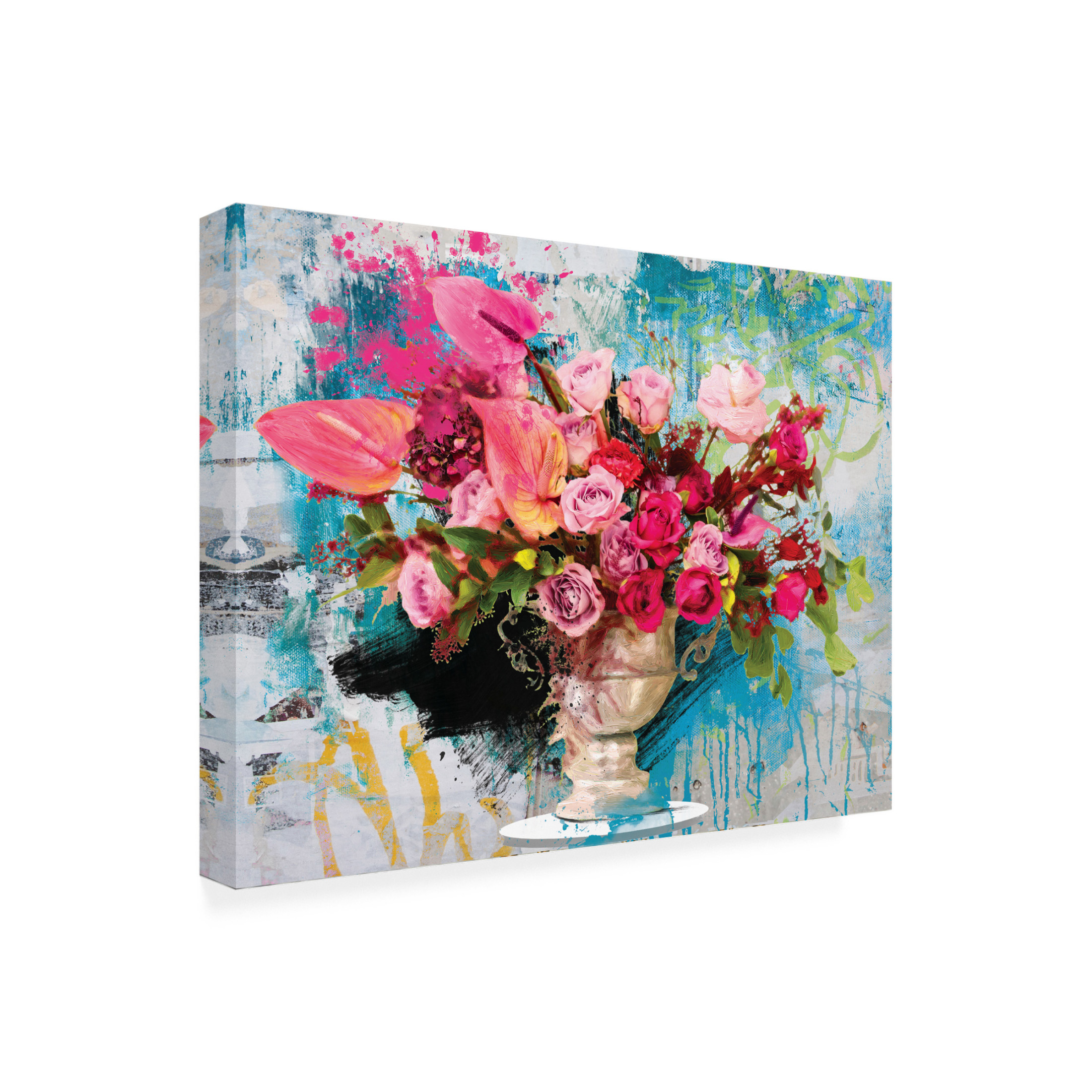 Canvas Wall Art - Porter Hastings 'Urban Bouquet 10' Wall Art for Living Room, Bedroom, or Office Décor by Trademark Fine Art - 32 x 24 Inches