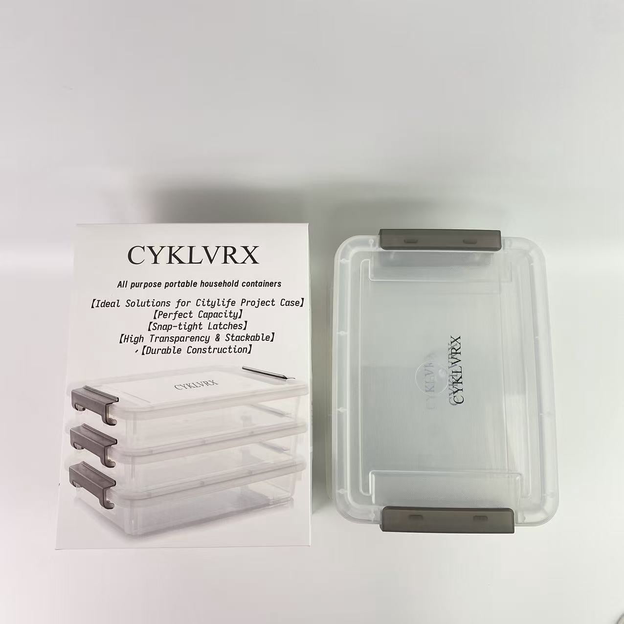 CYKLVRX All purpose portable household containers,Transparent Plastic Empty Multipurpose Tackle Box, First Aid, Sewing Kit, Arts Crafts Supplies Storage
