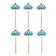thumbnail image 2 of 6 piezas de fieltro con forma de para decoración de tartas, selecciones para cupcakes para decoración de centro de de tarta de de Azul, 2 of 9