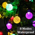 thumbnail image 2 of Guirlande Solaire Exterieure, 6.5M 30 LED Guirlande Lumineuse Boules Lampe Solaire 8 Modes Etanche Exterieu Décorative pour Soirée, Mariage, Jardin, Patio, Magasin, Maison, Multicolore, 2 of 5