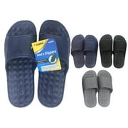 Family Maid 2337051 Assorted Color Men Quick Drying Non - Slip Shower Slippers - Case of 24