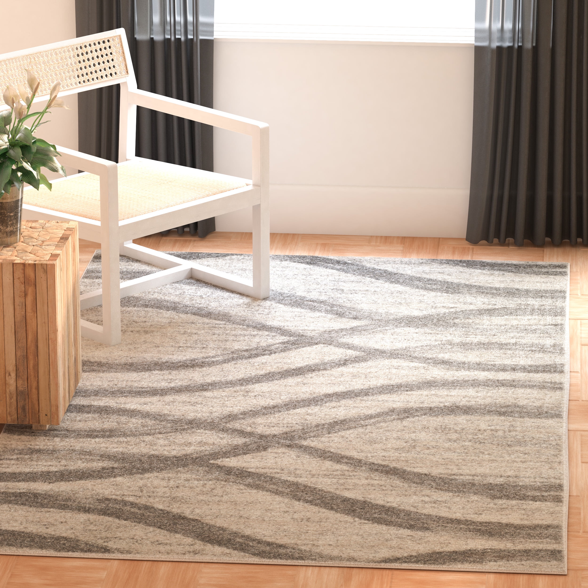 Safavieh Adirondack Isidor Geometric Swirls Area Rug, Cream/Gray, 10' x 10' Square