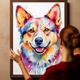thumbnail image 6 of Swedish Vallhund Canvas Wall Art Famous Oil Paintings Monets Watercolor Dog Canvas Funny Dog Canvas Floral Print Abstract Farmhouse Gallery Aesthetic Room Decor for Bedroom Bathroom, 6 of 6