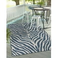 thumbnail image 3 of Unique Loom Outdoor Safari Collection Area Rug - Tsavo (2' x 3' 1" Rectangle Blue/Ivory), 3 of 12