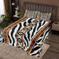 thumbnail image 2 of Erosebridal Geometry Rectangle Coverlet Set Twin, Tribal Aztec Bedding Set, Zebra Print Animal Bed Set, Lightweight Bedroom Decorative, 2pcs, 2 of 5