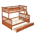 thumbnail image 5 of imerelez Twin-Over-Full Bunk Bed with Ladders and Two Storage Drawers (Walnut), 5 of 9