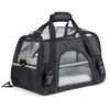Airline Approved/Travel Transport Pet Carrier/ 1 Soft Fleece Pads/Washable/ 2018 Newly Designed/Pet Purse/Travel Tote/Kennel Cab/Foldable/Portable Pet Crate/Safety/ Shoulder Suitcase Straps