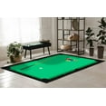 thumbnail image 4 of Green Rug, Machine Washable Rug, Printed Rug, Gift For Her, Billiards Rugs, Playing Room Rug, Motivational Rugs, Front Door Rug, Runner Rug, 5.2'x7.5' - 160x230 cm, 4 of 8