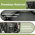 thumbnail image 6 of Wakeman Outdoors Collapsible Portable Wagon on Wheels - Grocery, Beach, or Garden Cart, Gray, 6 of 15