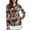 Brown Cow Prints, variant on Garronmavis Women's Quarter Zip Golf Shirt Long Sleeve Golf Tennis Shirt for Women Workout Tennis Shirts Animal Print Shirts, Pink Leopard Print, Size L