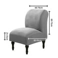thumbnail image 6 of Chair Covers High Stretch Armless Chair Covers for Living Room Luxury Thick Velvet Chair Slipcovers Modern Furniture Protector with Elastic Bottom, Machine Washable, 6 of 6
