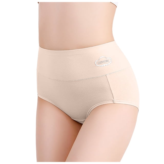 Culottes Taille Haute en Coton pour Femmes, Culottes Abdominales Taille Haute Post-Partum