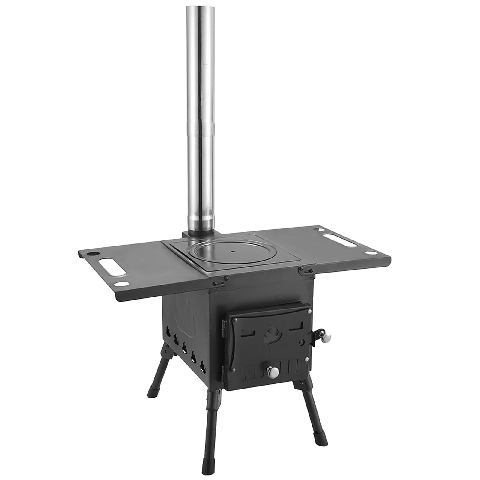 Amdohai Portable Foldable Wood Burning Stove Camp Tent Stove with Chimney  Pipe for Tent Shelter Heating Cooking | Walmart Canada