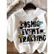 thumbnail image 3 of Young Boy Casual Minimal Letter Graphic Round Neck Short Sleeve T-Shirt, Cotton Blend, Suitable For Summer, 3 of 5