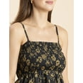 thumbnail image 4 of Moomaya Womens Printed Shoulder Strap Top, Square Neck, Smocked Casual Summer Cotton Top, 4 of 7