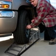 thumbnail image 6 of Rugerasy 2 Pcs Heavy Duty Hydraulic Car Ramps-High Lift Drive Up Car Lift Ramps with Jack,Perfect for Low Cars,Home Garage Oil Changes & Vehicle Maintenance,Black, 6 of 8