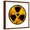 Brown Frame, variant on Art.com Nuclear Sign Art Print by argus456, 24" x 24"