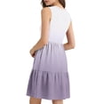 thumbnail image 6 of TaTaai Women's Spring Summer Print Dress V-Neck Sleeveless Button Front Solid Color Loose Casual Midi Long Dress for Daily Home Beach Wear Gift, 6 of 7