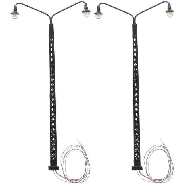 2pcs Modelo de luz de ferrocarril Tabla de arena Modelo de construcción Material de construcción Mini Light Model