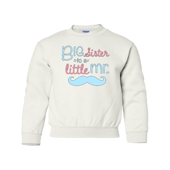 Inktastic Big Sister to a Little Mr Youth Sweatshirt