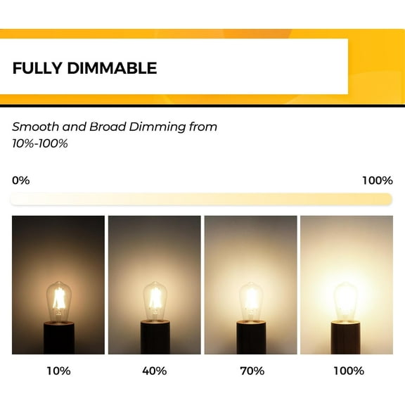 PYYAN-LED Edison Bulbs, 6W, Equivalent 60W, 3000K Soft White, Dimmable E26 LED Bulb, 95  CRI 700 Lumens, ST19 Vintage Light Bulbs, Clear Glass, Pack of 6