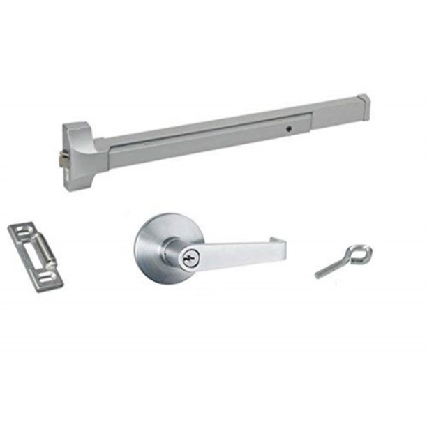 global door controls push bar panic exit device aluminum