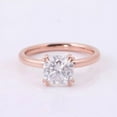 thumbnail image 3 of solitaire jewels 2CT Cushion Moissanit Solitaire Engagement Ring For Women, 10K Rose Gold, 3 of 7
