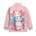 thumbnail image 5 of Uorisanigo Cute Axolotl Quarter Zip Pullover Sweatshirts for Girls, Oversized Long Sleeve Lapel Zipper Sweatshirt, Soft Workout Shirts Athletic Tops for Vacation Shopping Exercise Wear, 5 of 7