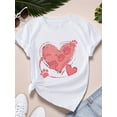thumbnail image 2 of Camiseta de San Valentín 100 % algodón para mujer, bonita camiseta de amor, camiseta navideña de algodón grueso para mujer, ideal para adultos, hombres, mujeres, adolescentes, jóvenes, deportes casual, 2 of 6