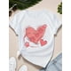 thumbnail image 2 of Women's 100% Cotton Valentines Day Shirt Cute Love T-Shirt, Women's Christmas Heavy Cotton T-Shirt Tee For Adult, Men, Women, Teen, Teenager, Adolescent, Youth, 2 of 6