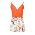 thumbnail image 4 of Moda mujer Sexy verano cuello en V sin mangas sólido Top + conjunto de pantalón estampado Froral Wmkox8yi  bvn1050, 4 of 8