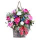 thumbnail image 1 of Regalos artificiales del día de madres de la guirnalda de la cesta colgante del lazo-nudo para la casa de campo del jardín Ehuebsd Libre de BPA, 1 of 2