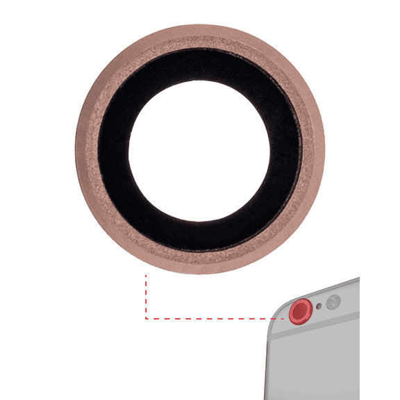 Replacement Back Camera Lens Compatible For iPhone 6  / 6S (Rose Gold) (10 Pack) (Real Sapphire l Premium)