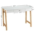 thumbnail image 2 of Gymax Computer Desk Laptop PC Writing Table Makeup Vanity Table w/Drawer and Wood Legs, 2 of 10