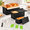 Black, variant on 3 Pack Pullman Loaf Pan With Lids Non-stick Bread Heavy Duty Carbon Steel Corrugated Toast Box For Baking Square Pans Homemade Sa