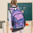 thumbnail image 7 of FORMRS Unisex School Backpack 17" Student Travel Bag with Laptop Compartment, Cat Walking in Street, 7 of 7
