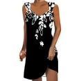 thumbnail image 2 of Mini Dresses for Women 2024 Plus Size Comfort Printed Sleeveless V-Neck Dress, 2 of 6