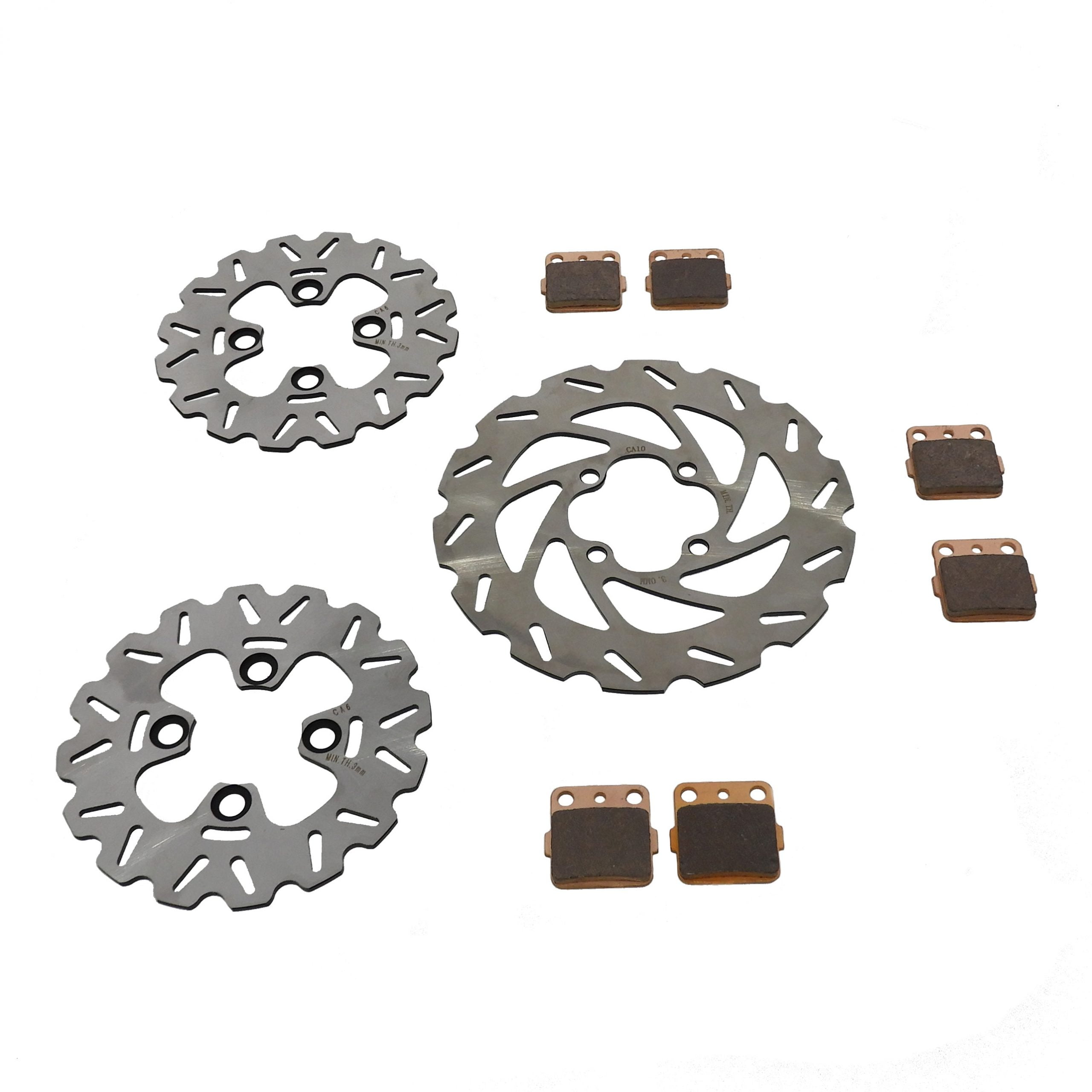 Front Brake Calipers Pads & Brake Rotors for Yamaha Banshee 350 YFZ350