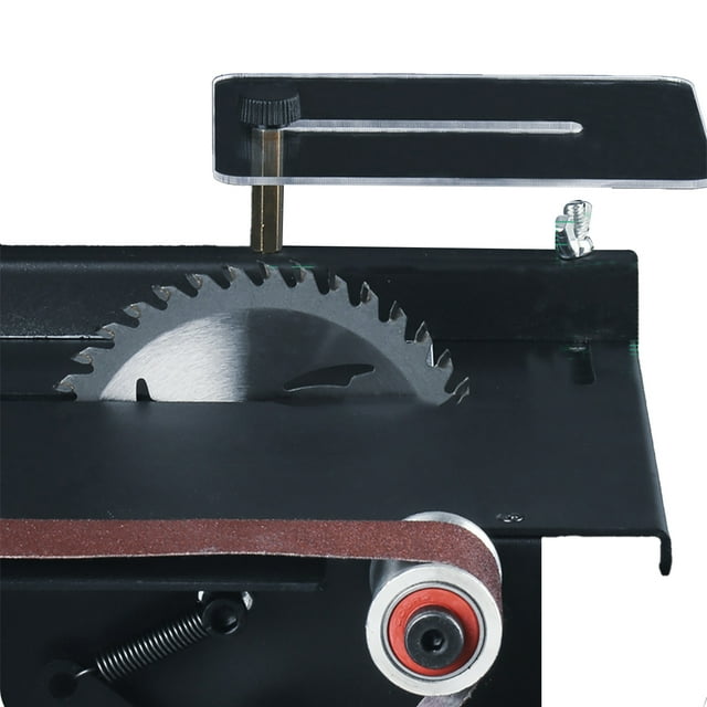 Mistaha 200W Mini Electric Bench Saw and Belt Sander Kit - Multifunctional Circular Saw with 7 Variable Speeds - Ideal for Woodworking, Metal Processing, and DIY Crafts