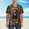 thumbnail image 5 of Chocolate Labrador Men'S 3d Print Casual Button Down Shirts, Novelty Hawaiian Short Sleeves L, 5 of 7