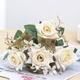 thumbnail image 3 of AFQH 3pcs rose home artificial flowers wedding bouquet photography decoration, 3 of 7