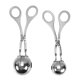 thumbnail image 1 of 2 piezas de acero inoxidable para hacer albóndigas - Pala antiadherente con asas - Pinzas para albóndigas - Herramienta de cocina para dar forma a pescado, verduras y arroz, 1 of 8