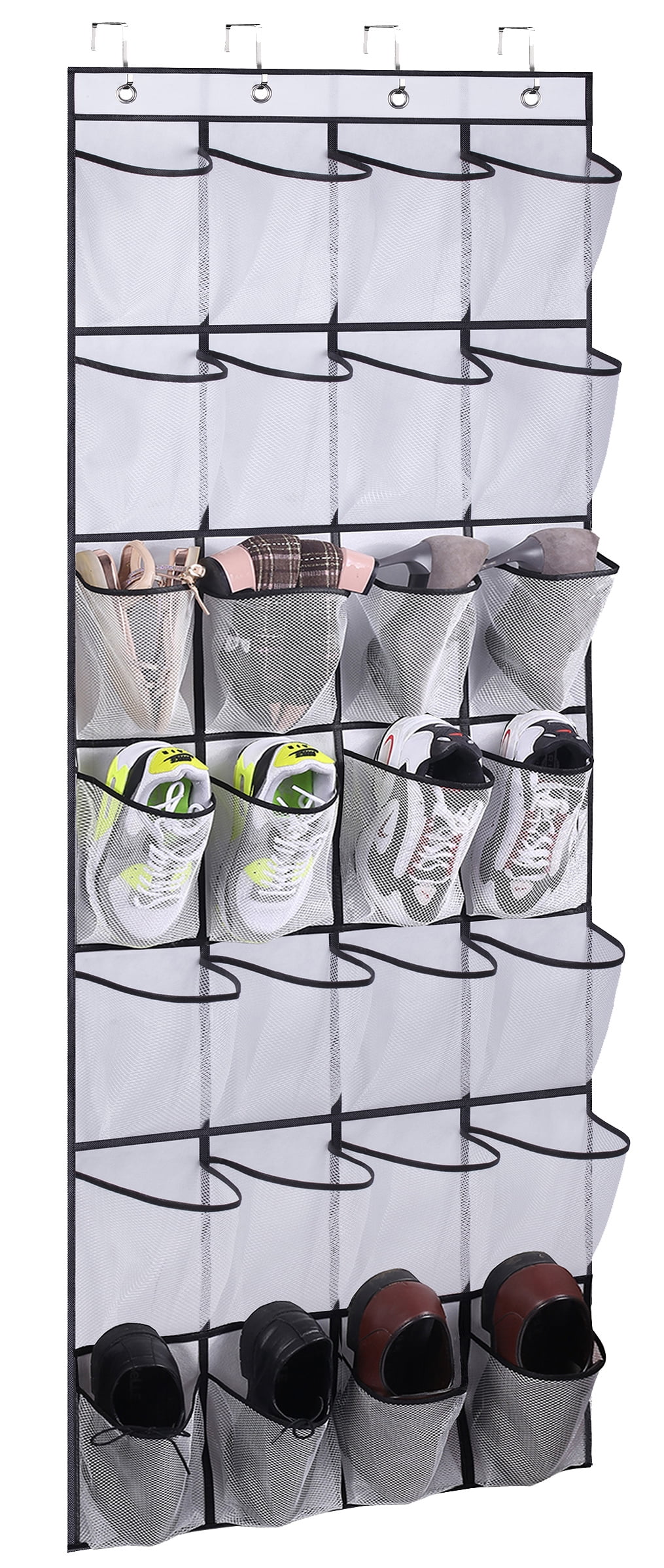 MISSLO Big Pockets Over the Door Shoe Rack Closet Hanging Shoe