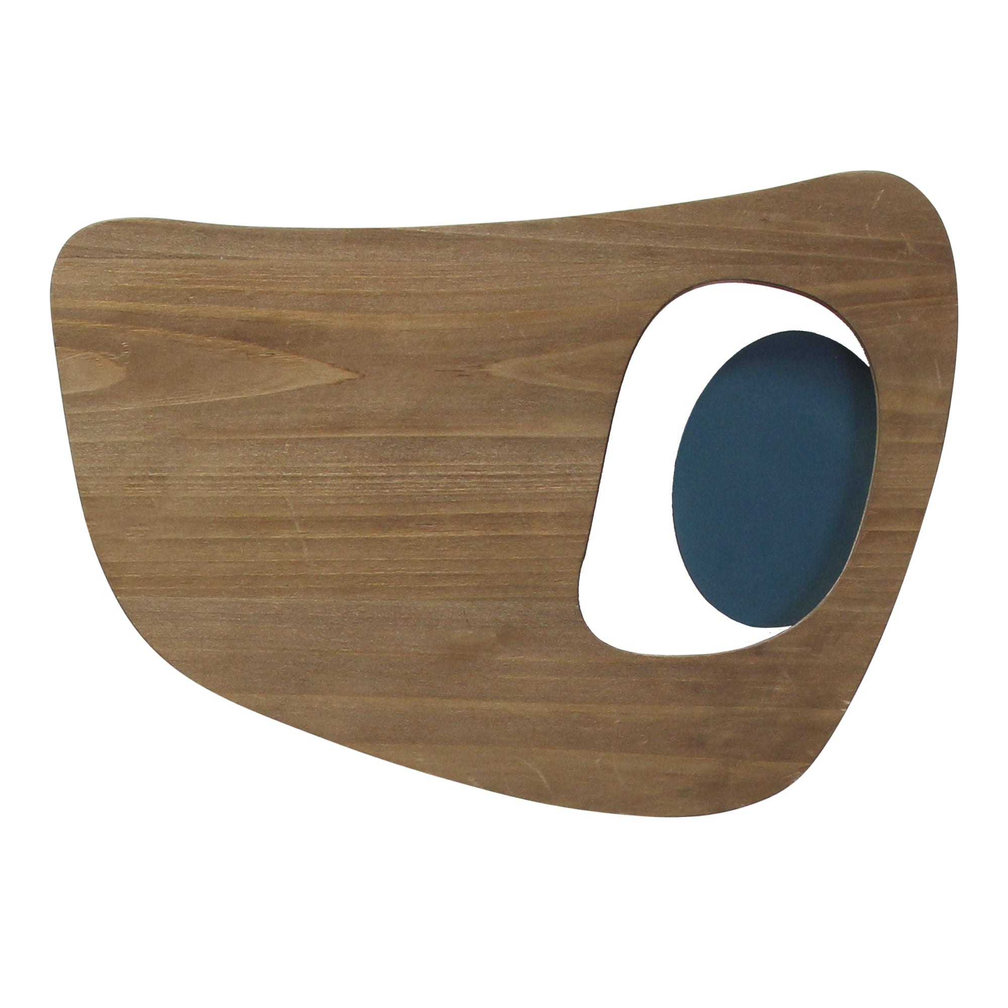 Stratton Home Decor Mid Century Asymmetrical Blue Wall Art