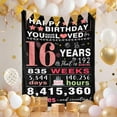 thumbnail image 3 of Sweet 16 Gifts for Girls, 16th Birthday Gifts for Girls, 16 Year Old Girls Birthday Gift Ideas, Gifts for 16 Year Old Girls, Teenager Girl Gift Ideas, 16 Birthday Decorations for Girls Blanket 50x60, 3 of 6
