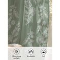 thumbnail image 6 of Sheer Curtains 63 Inch Length 2 Panels Set for Bedroom, Dark Green Botanical Semi Sheer Curtains for Windows, Pastoral Elegant Spring Floral Voile Window Treatments Rod Pocket Curtain, 6 of 7